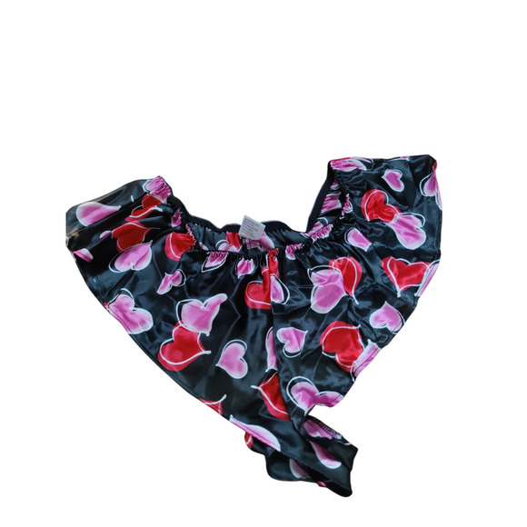Vintage Fredericks of Hollywood 3 PC PJ set size XL Hearts Valentine silky - Picture 3 of 6